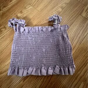 Purple Smocked Tube Top size Mex L ( fits small)